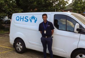 Quality Heating Services van and driver