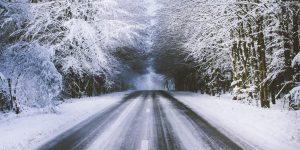 Winter driving road conditions